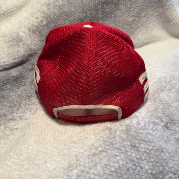 Nebraska Huskers Trucker Snapback Cap Red with 3 White Stripes - Picture 2 of 5
